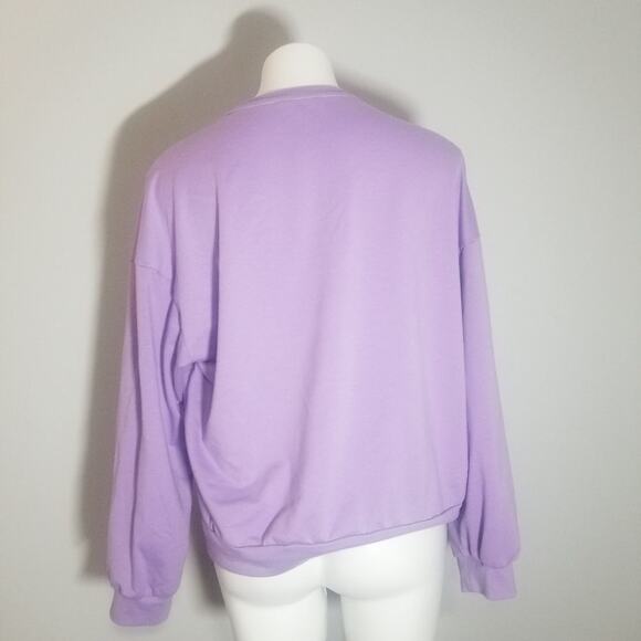 Shein Light Purple Skateboarding Skeletons Sweatshirt - Picture 3 of 8